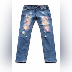 Switch Remarkable Distressed Patch Jeans 42x34 Men’s Statement Streetwear